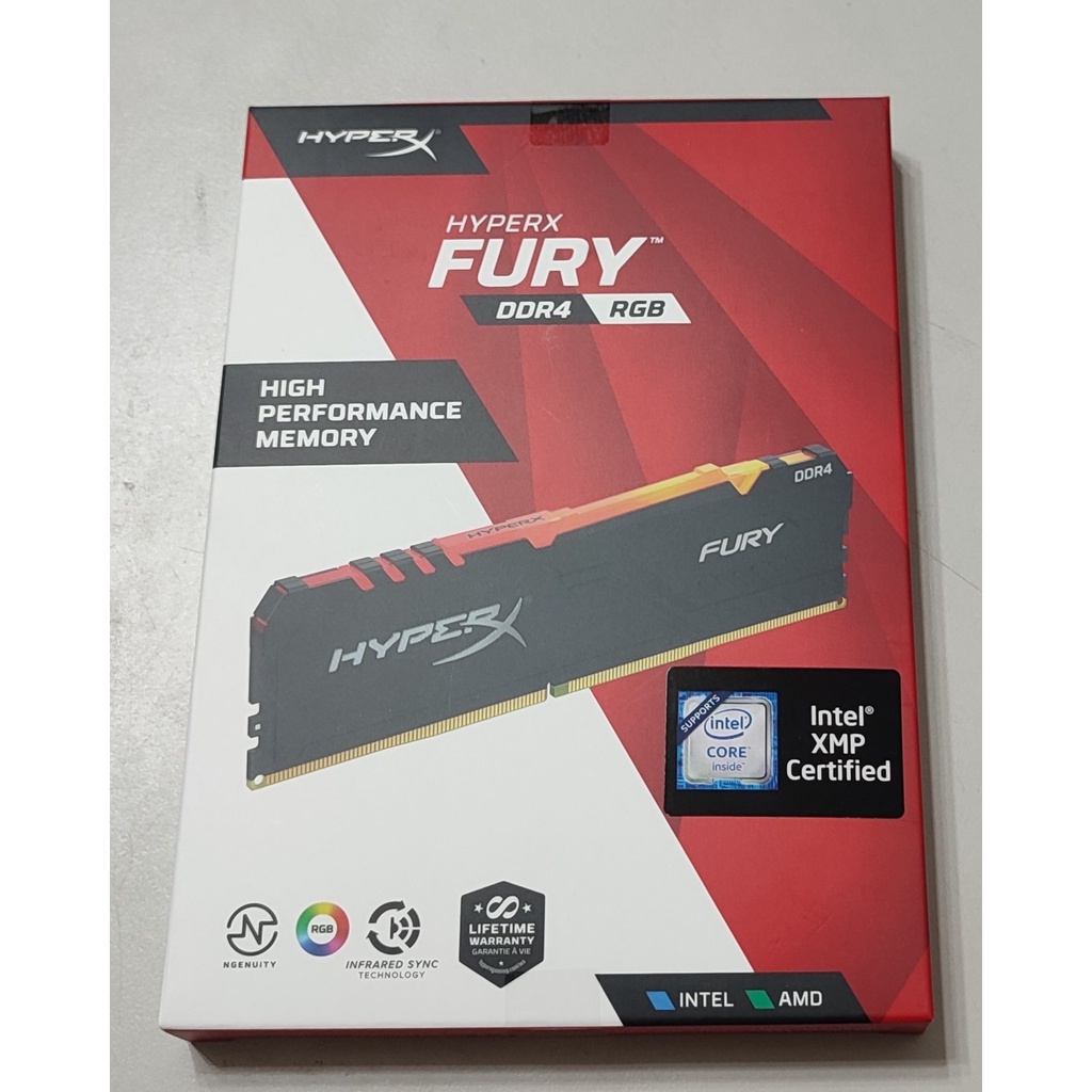 新品 金士頓 HYPERX FURY DDR4 3200 8G RGB 桌機記憶體