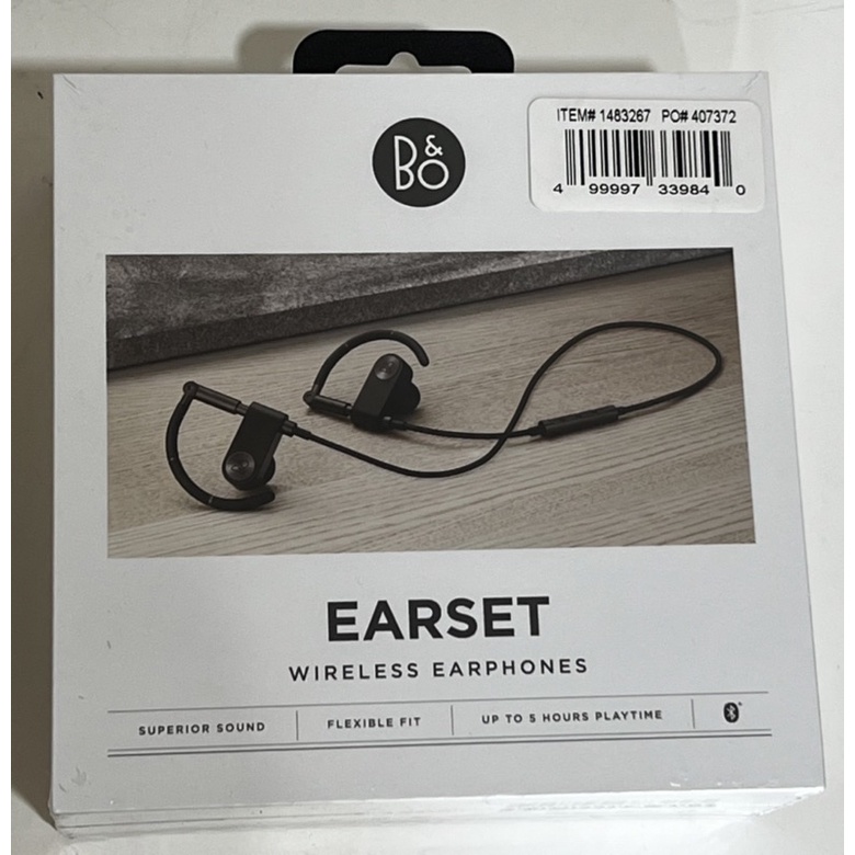 B&amp;O Bang&amp;Olufsen Earset 黑色 全新未拆 可調式 藍牙音樂耳機