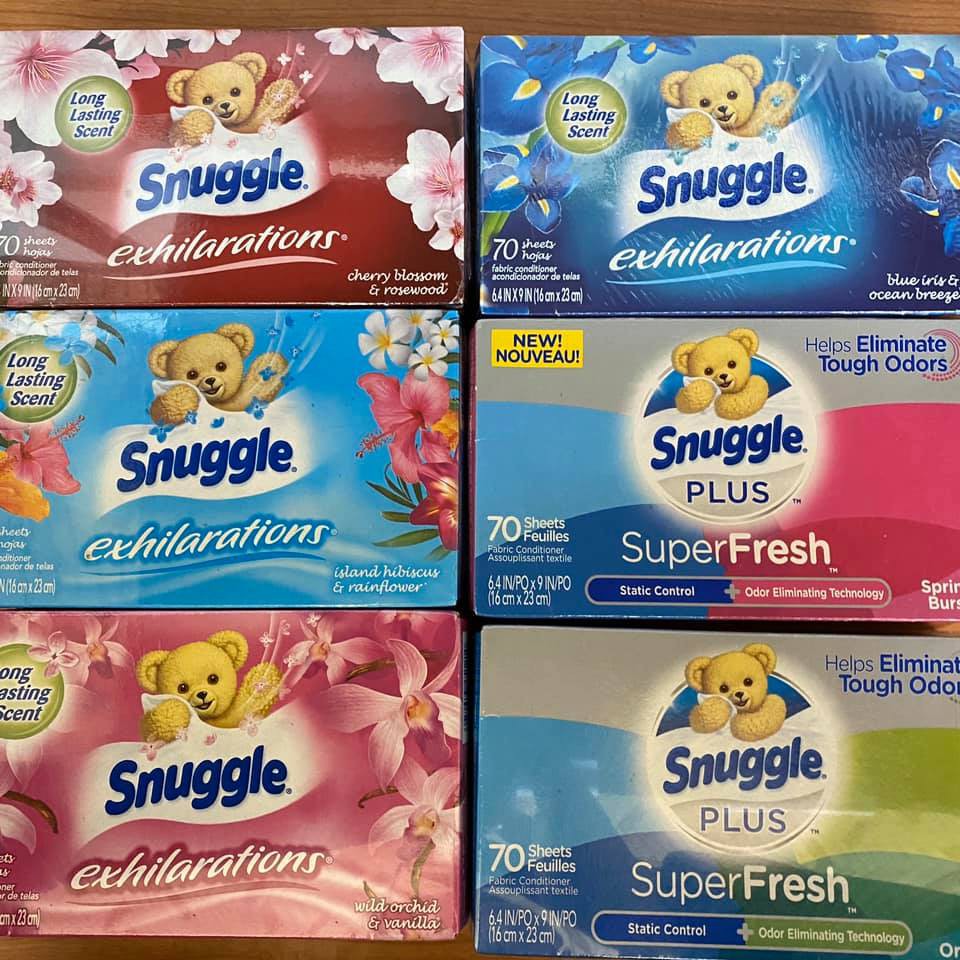美國 Snuggle 熊寶貝烘衣紙 70片/盒裝 香衣片 芳香紙 芳香片
