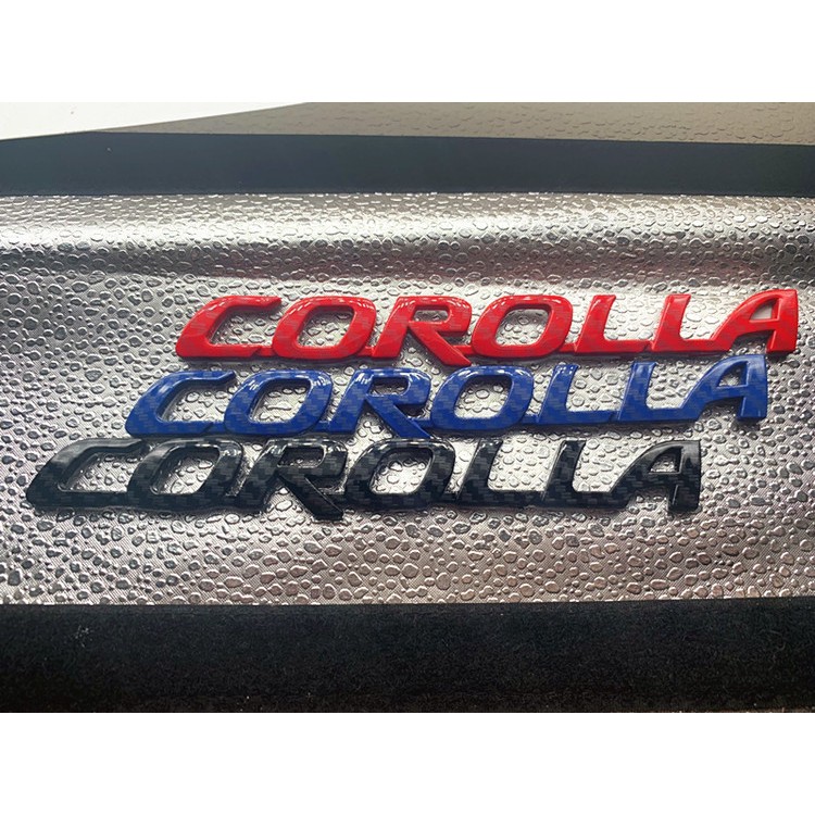豐田卡羅拉COROLLA車標一汽豐田前標中網標後尾備箱車標志英文字標後尾箱後備箱碳纖維車標誌貼