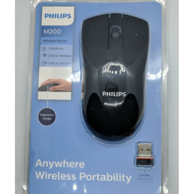 Philips/飛利浦 SPK7211無線滑鼠戲辦公家用附電池-黑色