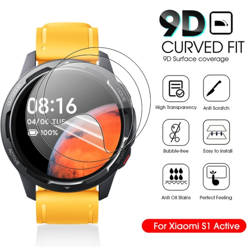 適用於小米 Mi Watch S1 Active 智能手錶水凝膠膜 / 用於 Mi Watch S1 有源屏幕保護膜而不