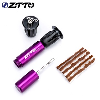 Ztto 自行車無內胎輪胎修理工具輪胎鑽穿刺穿, 用於緊急膠水快速維修橡膠條紋把手末端隱藏