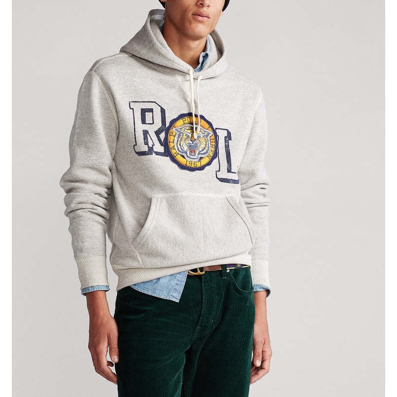 現貨(XL)【RL男生館】【POLO Ralph Lauren復古老虎貼布連帽T恤】【RL001K1】
