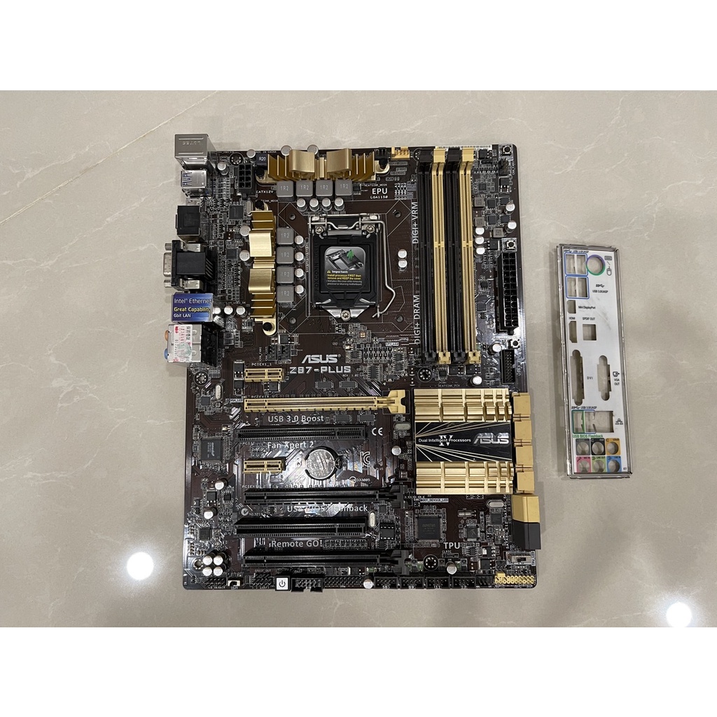 ASUS 華碩 Z87-PLUS 1150腳位 ATX 主機板 DDR3 檔板 支援8組SATA 4770K