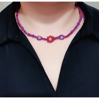 試賣_貓眼石項鍊 中國結cat eyes stone flower necklace