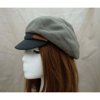 澳洲戶外用品專賣 Fleece 女款 畫家帽 造型扁帽 貝雷帽 燈籠帽 加厚 絨毛 豆綠色 頭圍56公分