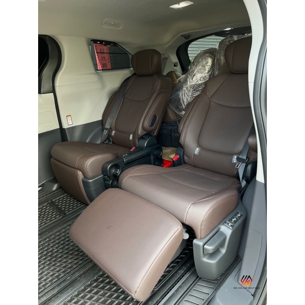 威鑫汽車精品 Toyota Sienna 四代專用 第二排專屬 海外高配版本座椅 帶冷熱通風椅、原廠氣囊、椅背腿拖電動