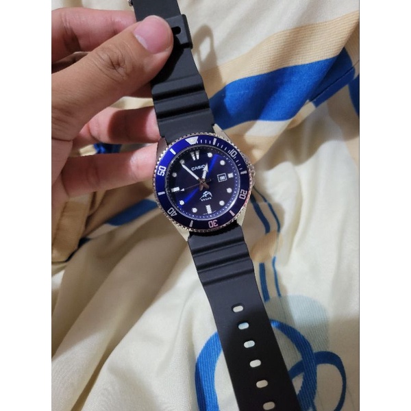 Casio 藍色槍魚 經典錶 藍色水鬼 錶面有貼防爆玻璃