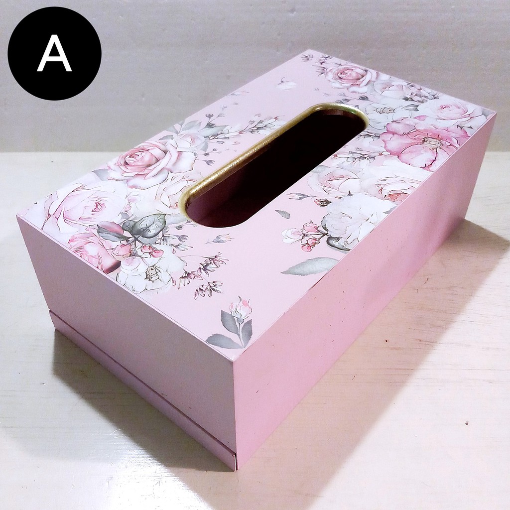 Vintage+。復古家。日本進口玫瑰花卉系列。木頭底部抽蓋式衛生紙盒面紙盒(3款可選)(特價)
