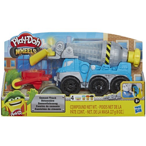 Hasbro孩之寶 Play-Doh 培樂多車輪系列-水泥車遊戲組_HE6891(內含水泥車及4色小罐黏土)