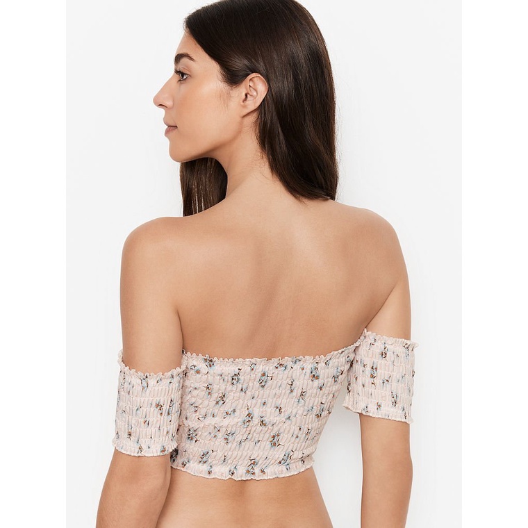 VICTORIA'S SECRET 格紋短版上衣 shoulder Bra Top