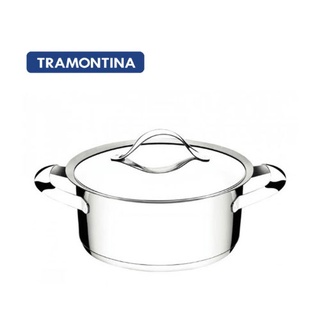 TRAMONTINA 白金系列24公分雙耳大湯鍋