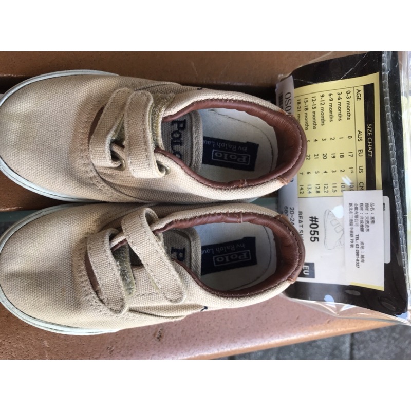 Polo Ralph Lauren 童帆布鞋，Size6(12公分）、9（15公分）請注明尺寸