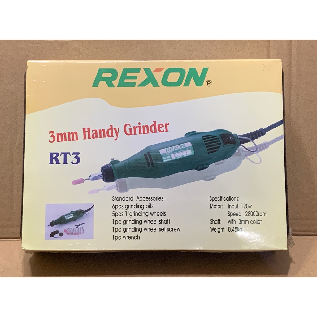 Rexon 力山rt3 刻磨機3mm 雕刻研磨切割拋光附工具盒台灣製 蝦皮購物