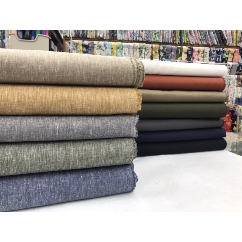 【大同布行】日本布 棉麻布 混麻布 素色 素色布 文青 適用於抱枕、衣褲、桌巾、佈景、桌巾、擺攤、拍攝、攝影、背景布