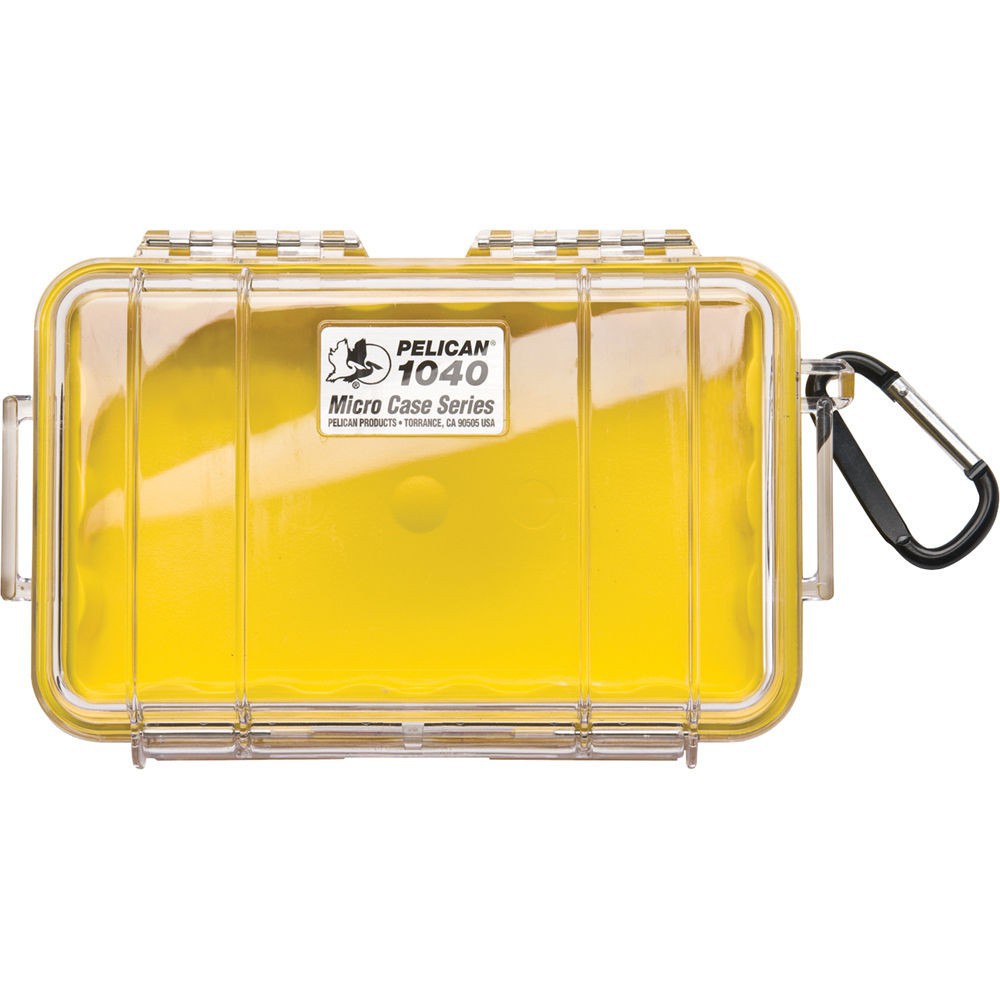 PELICAN 派力肯 1040 Micro Case 微型防水氣密箱-透明(黃) 廠商直送
