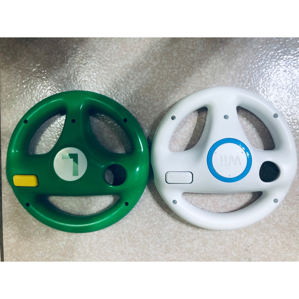 Wii 原廠賽車方向盤/瑪莉歐賽車方向盤(Wii U可用)綠色及白色可選