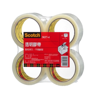 3M Scotch 透明封箱膠帶48mm X 70M (4個/組) 1PC個 x 1 【家樂福】