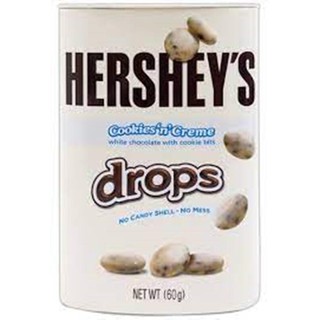 Hershey's Drops 賀喜 好時 夾餡巧酥白巧克力球 杏仁夾餡牛奶巧克力 鐵盒 60g【Sunny Buy】