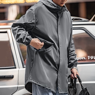馬登工裝美式復古M51軍事風連帽派克服魚尾風衣長款大衣外套男秋