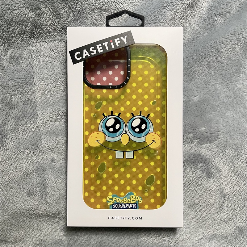 Casetify X 海綿寶寶表情符號黃色手機殼 iPhone 13 12 11 Pro MAX Mini XS MAX