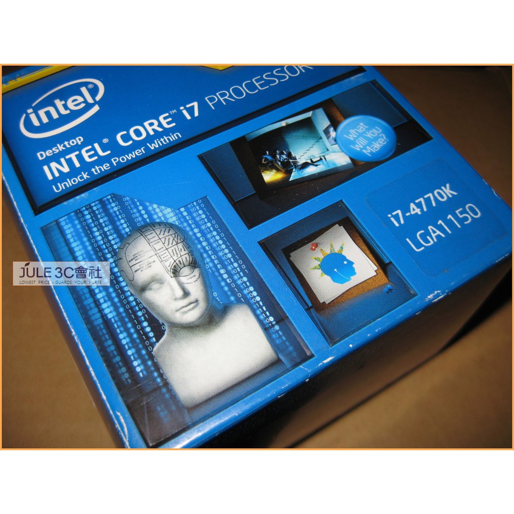 JULE 3C會社-Intel Core i7 4770K 四核/HD4600/第四代/盒裝/全新風扇/1150 CPU