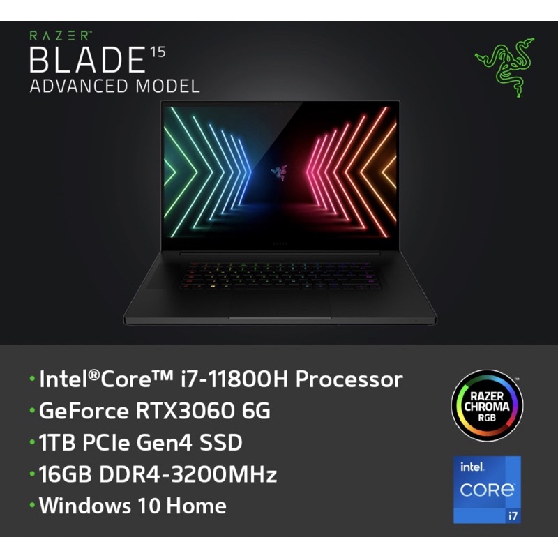 Razer RZ09-0409ATD3-R3T1 (I7-11800H RTX3060-6G) 優惠價