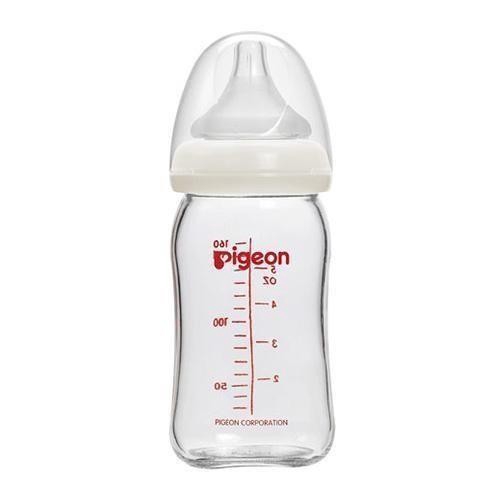 貝親 PIGEON  寬口母乳實感玻璃奶瓶160ml/白