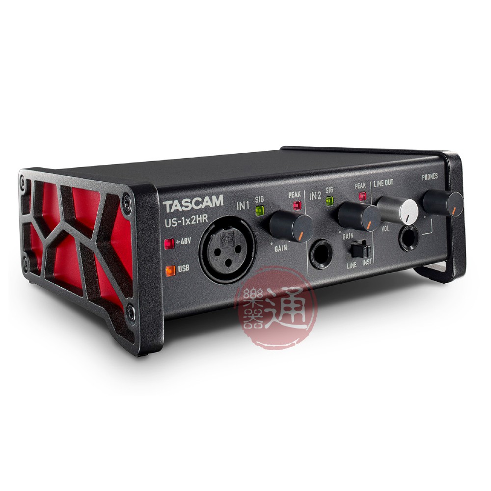 Tascam / US-1x2 HR 2in / 2out USB-C錄音介面(iOS可用)【樂器通】