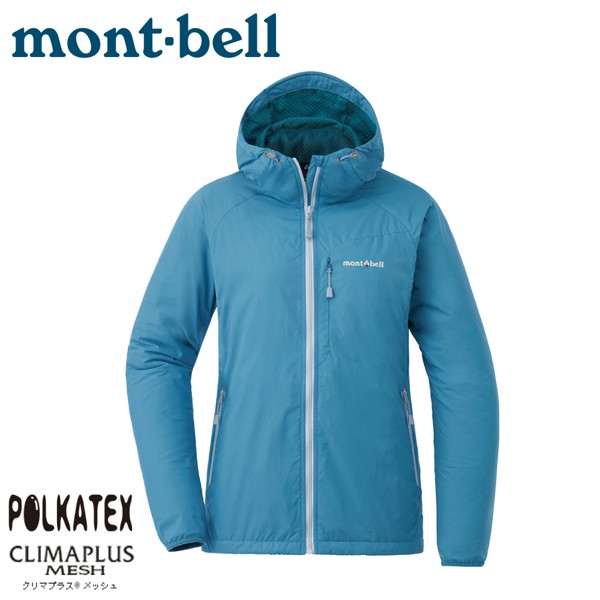 Mont-Bell 日本 女  Light 連帽風衣《淺灰藍》/1106646/速乾外套/防風夾克/防潑水/悠遊山水