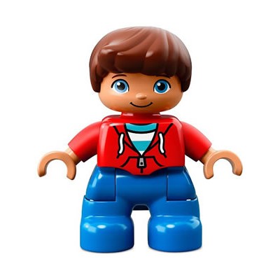 【台中翔智積木】LEGO 樂高 得寶系列 人偶補充 10871 10887 10906 小男孩 紅色外套