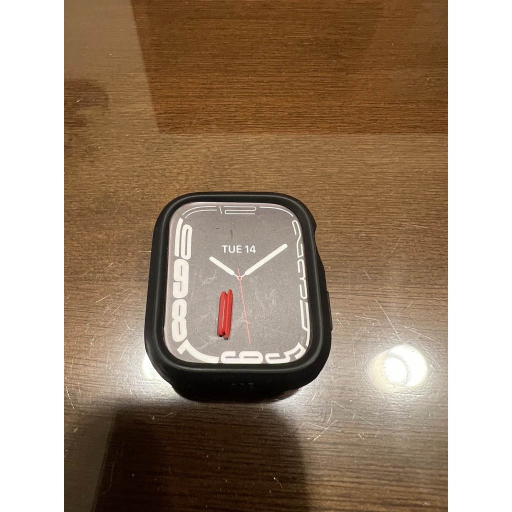 hoda Apple Watch Series 42m44mm 柔石防摔手錶保護殼-重裝黑(45mm可用)