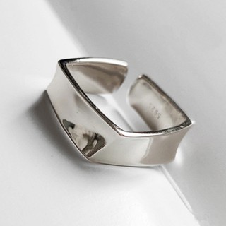 【K-2】斜角 幾何 正方形 特殊 造型 飾品 戒指 配件 韓國 穿搭 文青 文藝 男女不拘 情侶款【KP331】