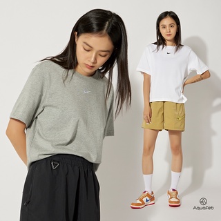 Nike Sportswear Essential 女 灰白 Logo 休閒 運動 短袖 DD1238-063 100