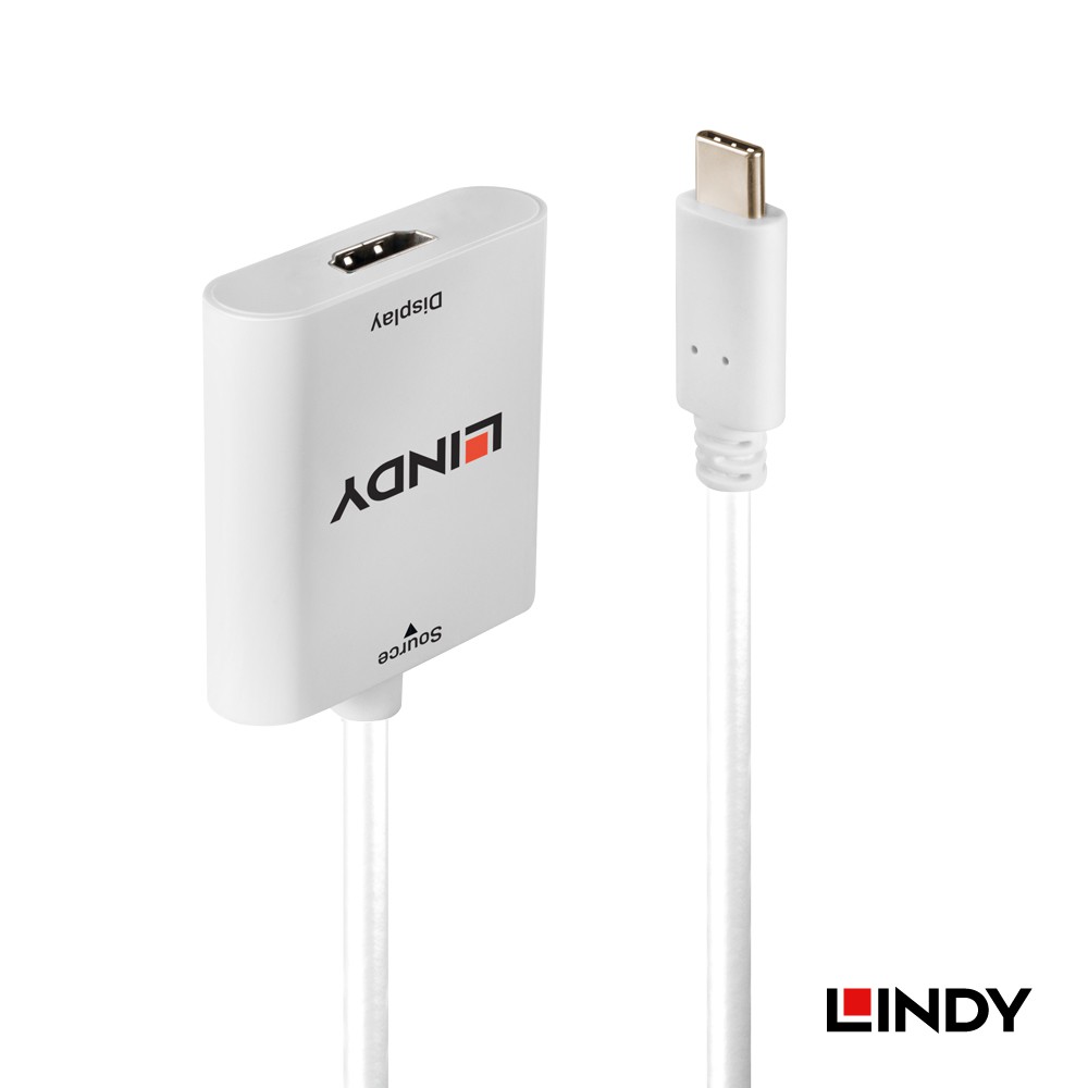 LINDY 林帝 主動式 USB3.1 Type-C to HDMI2.0 4K/60Hz HDR 轉接器(43276)