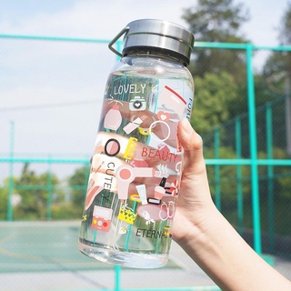 💗特惠💗1000ml超大容量水杯 女便攜杯子 夏天過濾玻璃杯 男戶外運動水壺 大號水杯