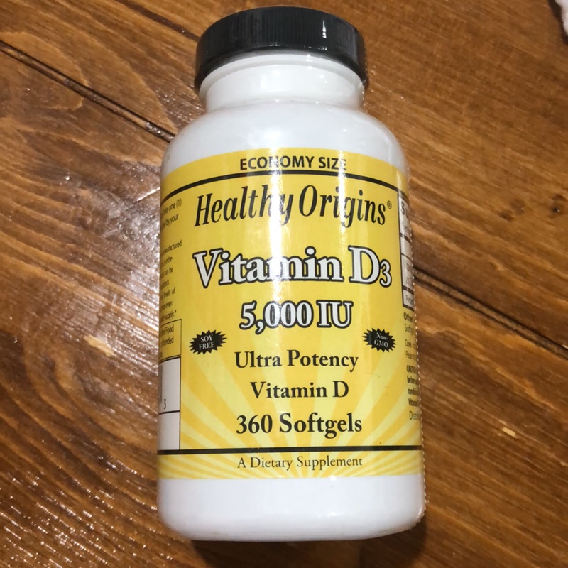 Healthy Origins, Vitamin D3, 5000IU, 360 粒, 維生素D3