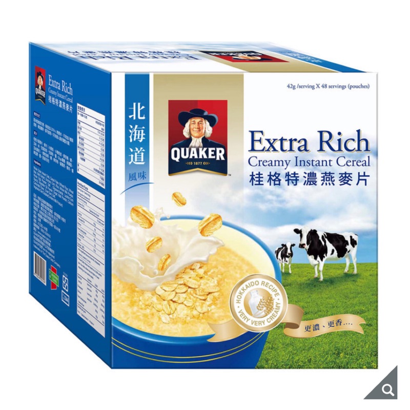 （宅配免運）桂格北海道風味特濃燕麥（42公克 X 48包）沖泡飲品 牛奶 澳洲進口燕麥 麥片 乳製品 穀物 好市多代購