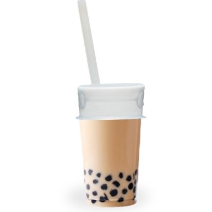 Luumi Bubble Tea Lid 加拿大 100 白金矽膠杯蓋 粗吸管 白 透明珍珠奶茶密封蓋 蝦皮購物