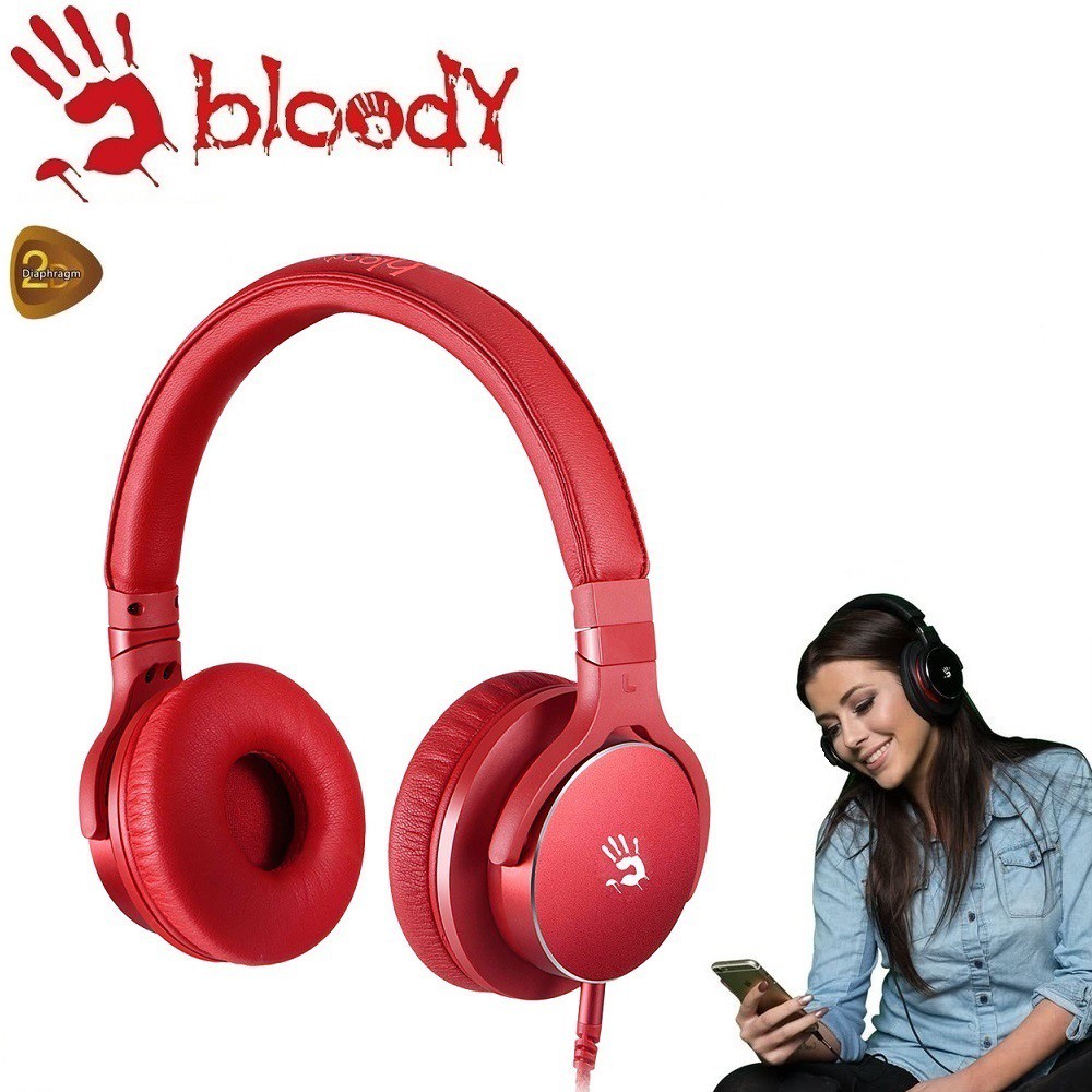 【A4 bloody】雙震膜質音樂耳機 - M510-RED(紅色)