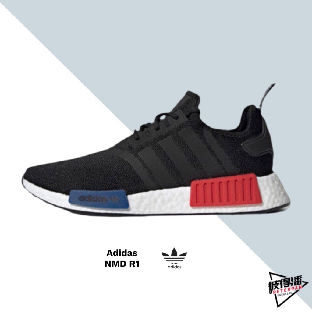 ADIDAS ORIGINALS NMD R1 黑藍紅 經典 情侶款 男女 GZ7922【彼得潘】