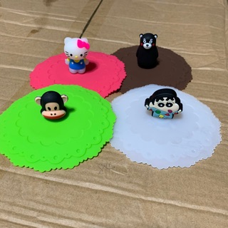 蠟筆小新、熊本部長、龍貓、Hello kitty防塵抗熱杯蓋