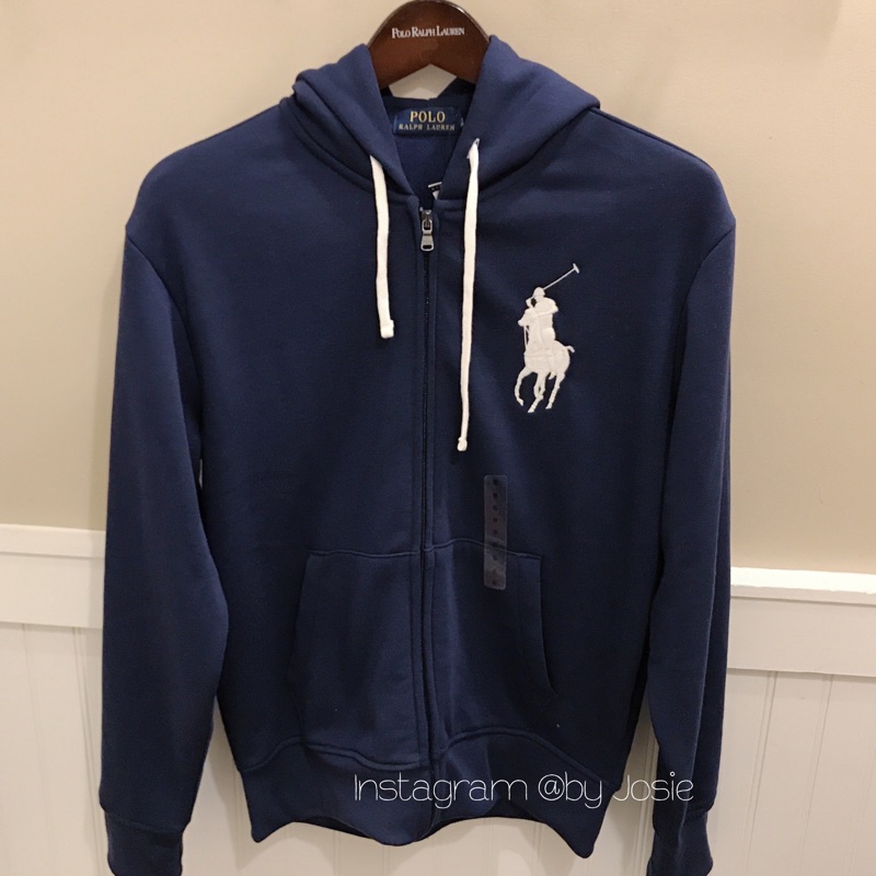 【現貨】美國代購 🇺🇸 Polo Ralph Lauren 男款 經典 大馬 刷毛 連帽 拉鏈 外套 帽T