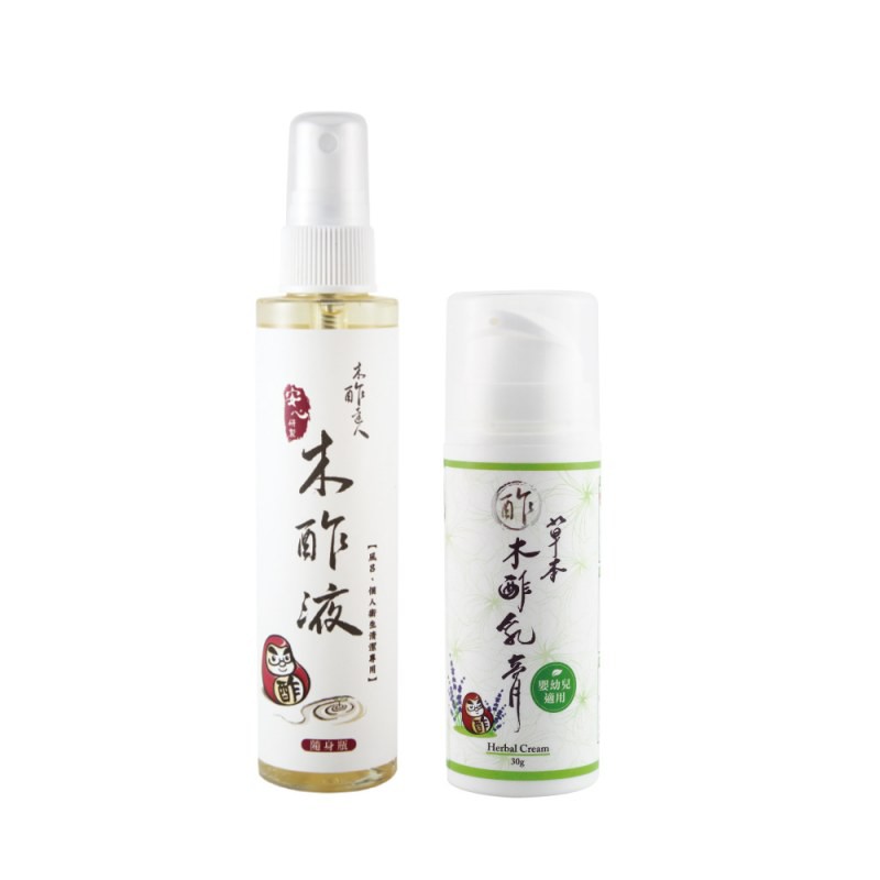 [木酢達人.特價優惠] 幼兒外出防護組  木酢液150ml+草本木酢乳膏30g~~~