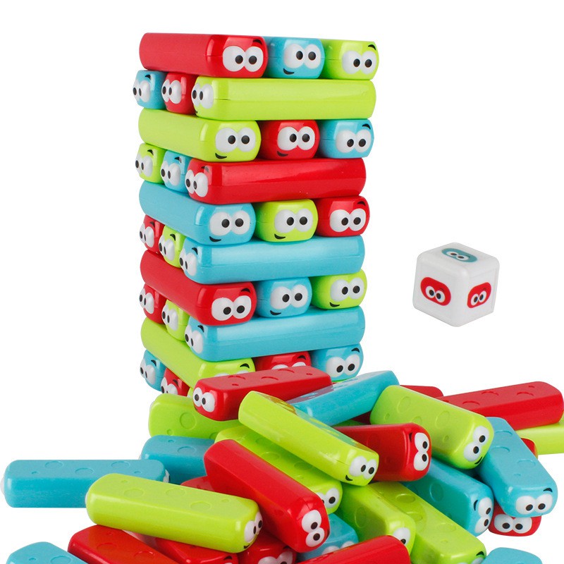 卡通疊疊高 疊疊樂  現貨 親子桌遊  可愛 層層疊 兒童玩具  親子互動 遊戲 疊疊高 抽積木 玩具 手腦並用
