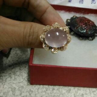珠寶級蛋形玫瑰粉晶鑽戒10克拉戒指有保證書