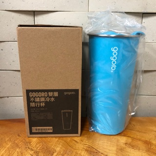 GOGORO雙層不鏽鋼隨行杯450ml馬卡龍藍