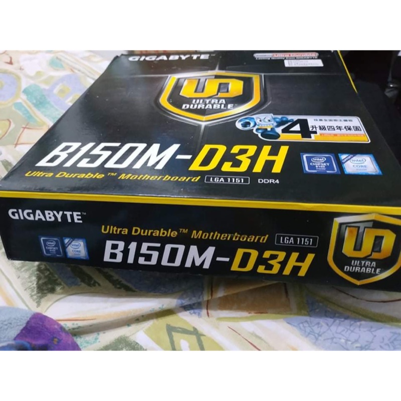 技嘉GA-B150M-D3H 主機板 DDR4 1151腳位 針腳歪掉 便宜出售