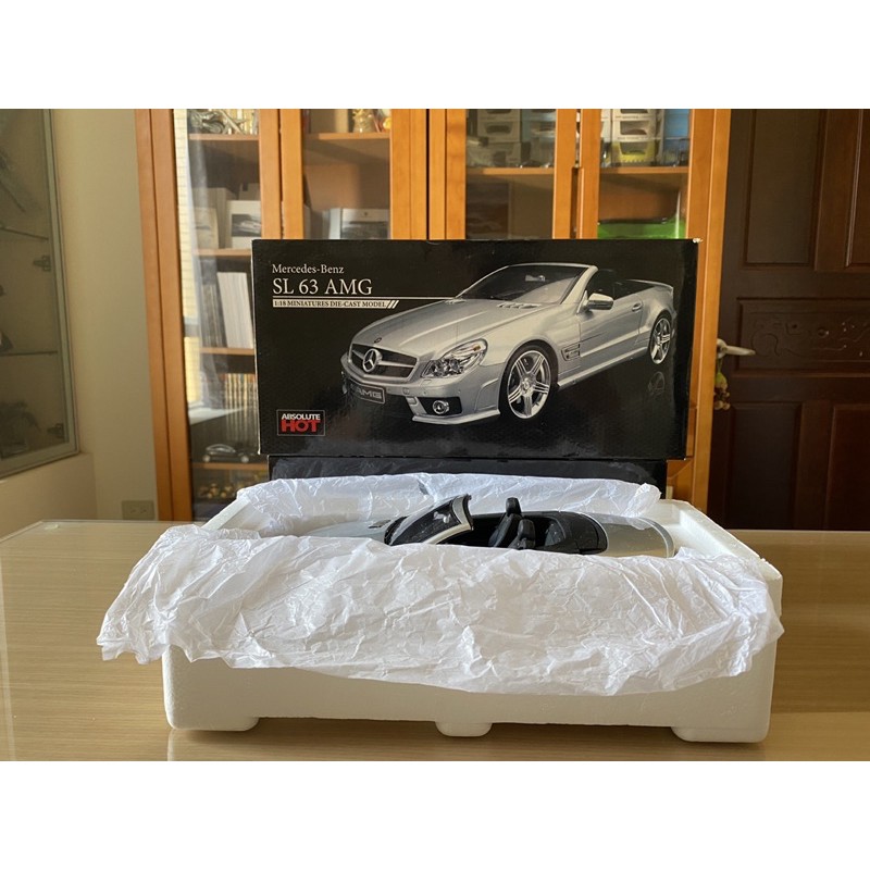 1 18 M Benz Sl63 Amg 銀活動硬頂敞篷 蝦皮購物